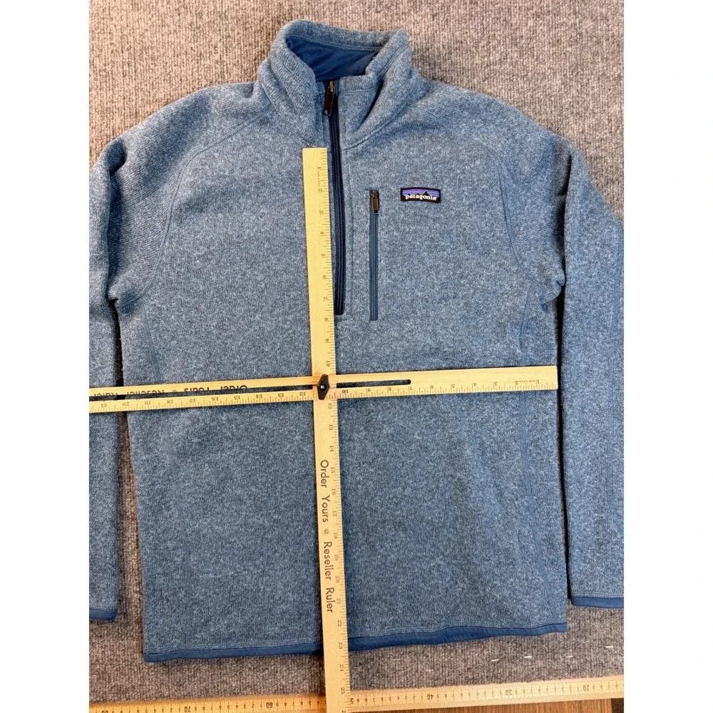 Patagonia Better Sweater Mens Medium Blue Heather 1/4 Zip Fleece Pullover Jacket